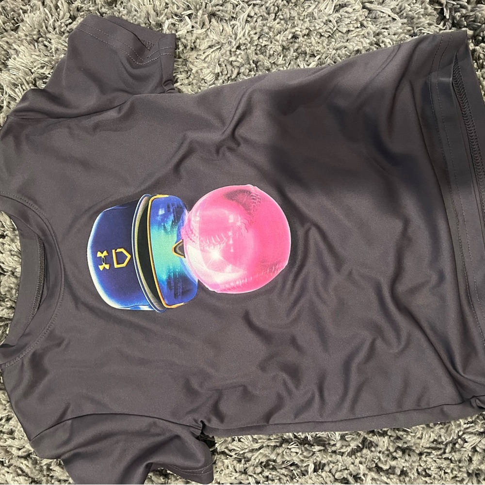 Under Armour Charcoal Tee with Vibrant Graphic